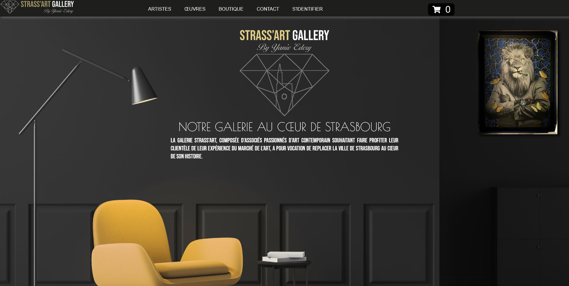 Création graphique – Site Internet Strass Art Gallery by Yaniv Edery